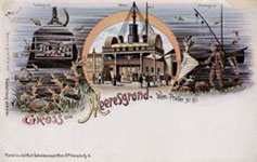 Verlag Karl Schwidernoch: „Gruß vom Meeresgrund. Wien-Prater No. 80“, Postkarte, 1899