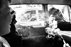 Charles Harbutt: Boys Smoking in Car, Reform School, New York, 1963